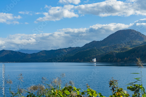 Beautiful landscape of Lake Tazawako photo