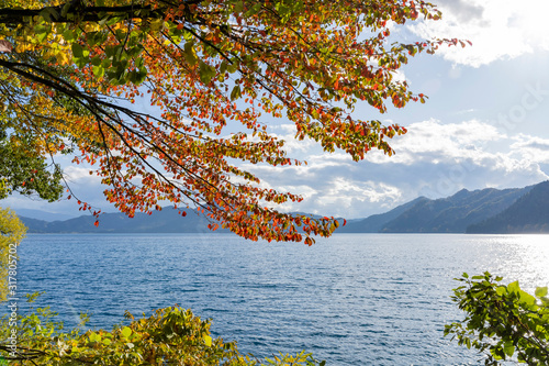 Beautiful landscape of Lake Tazawako photo
