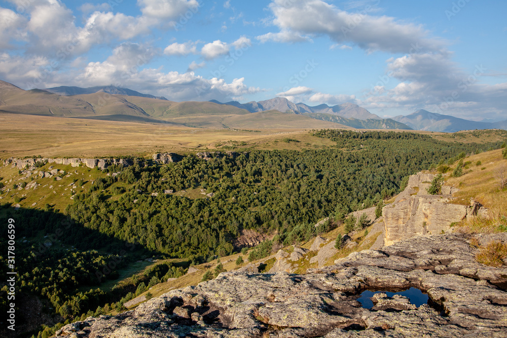 Landscape in the mountains of the Caucasus