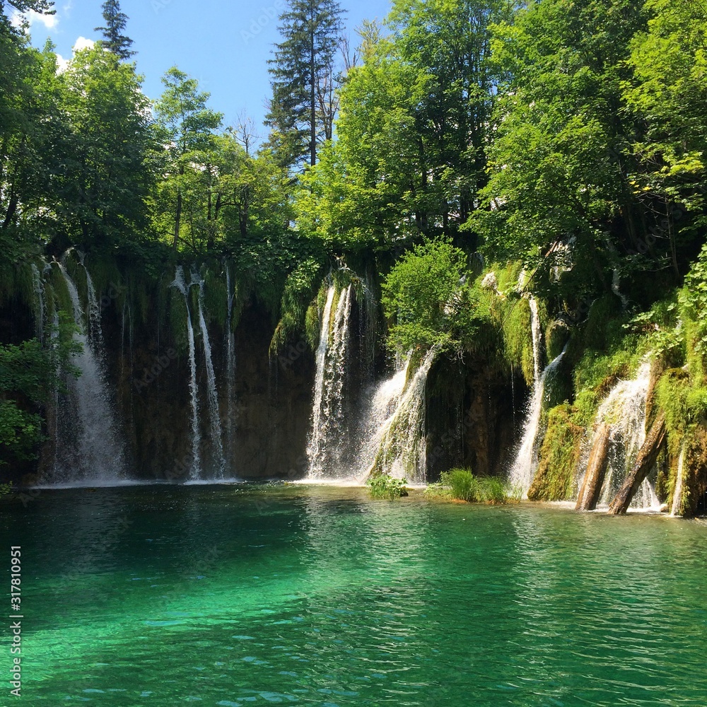 Naklejka premium waterfall in the park