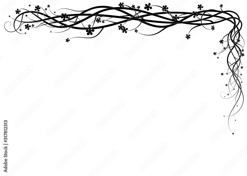ivy creeper on a white background ornament ivy creeper on a white background ornament