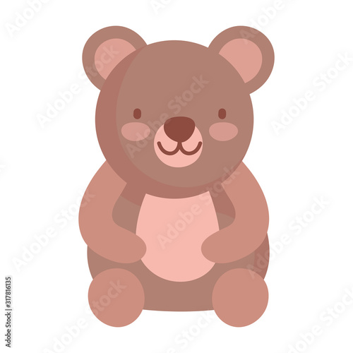 happy valentines day  love teddy bear toy icon