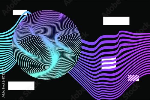 Abstract background with generative art elements.  Futuristic and glitched shapes in cyberpunk style.