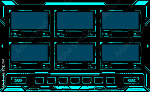 Square frame abstract technology future interface hud .