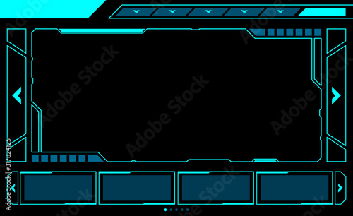 Abstract frame technology futuristic interface hud vector design.