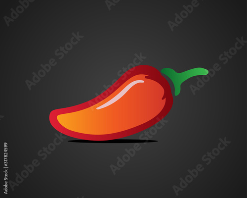 Modern chili 3 d view realistic