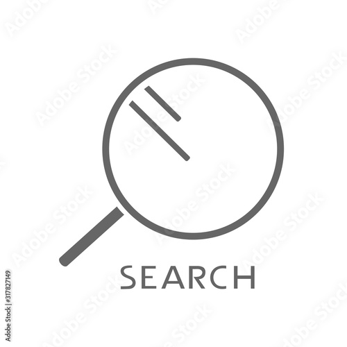 Design of magnifier glass and search message