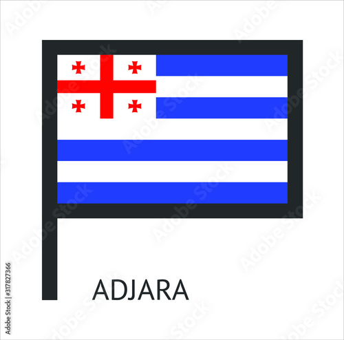  adjara country flag symbol icon with a white background