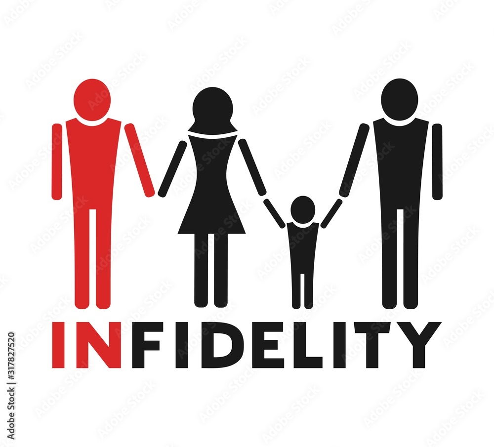 Design of unfaithful woman icon Design of unfaithful woman icon