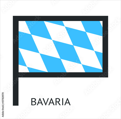  bavaria country flag symbol icon with a white background