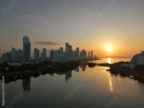  Panoramic buildings el laguito Cartagena Colombia photo