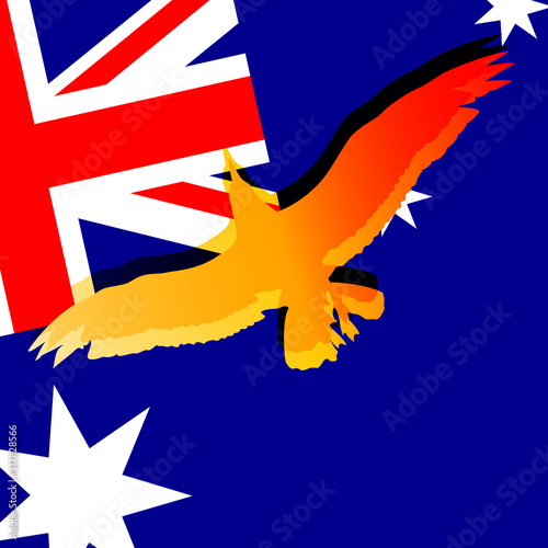 Australia 2020 fire crisis - awareness symbol for international help and donations