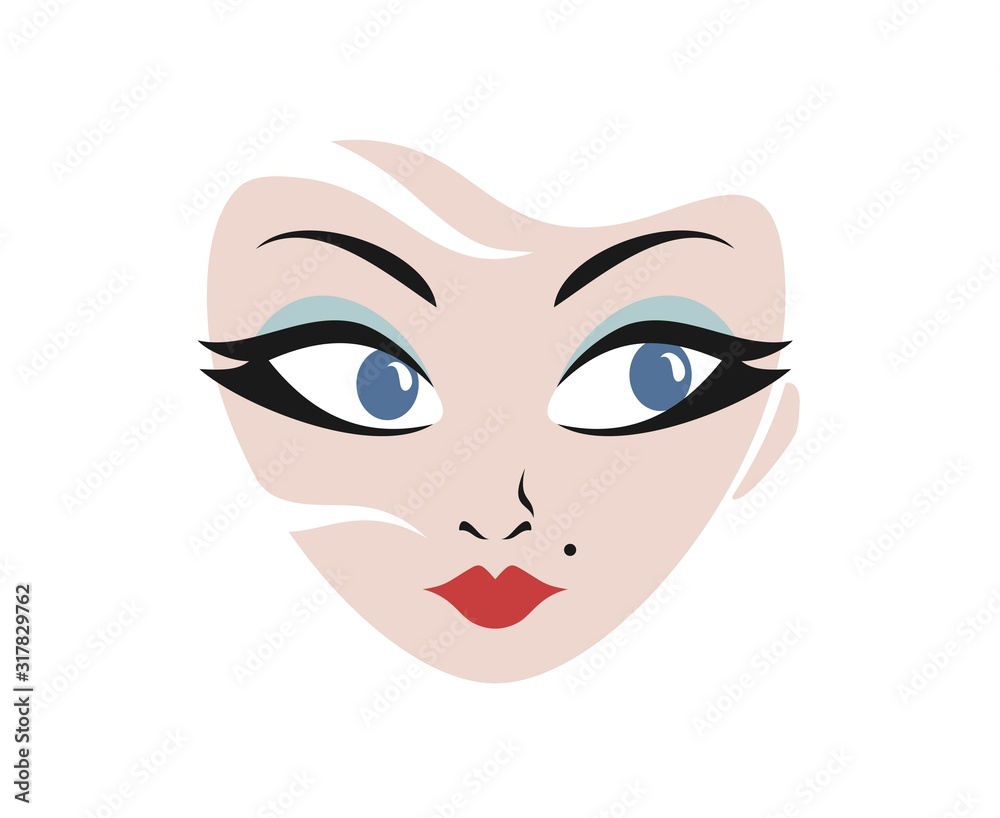 Design of elegant woman face Design of elegant woman face