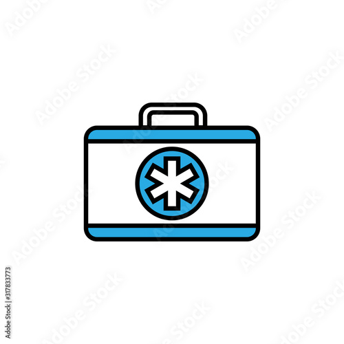 Medical kit bag icon