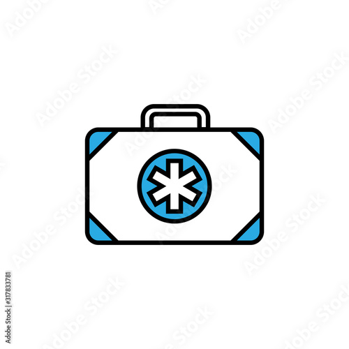 Medical kit bag icon