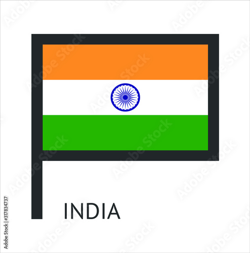  Indian country flag symbol icon with a white background