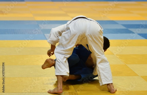 Boys compete in Judo