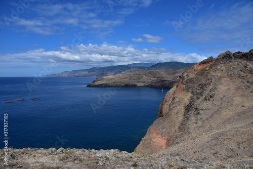 Landscape of Point of Saint Lawrence (Ponta de Sao Lourenco), easternmost point of the island of Madeira, Portugal.