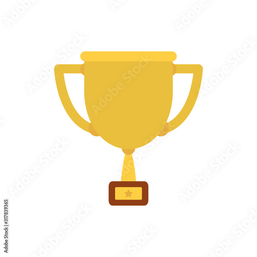 Isolated gold trophy vector design