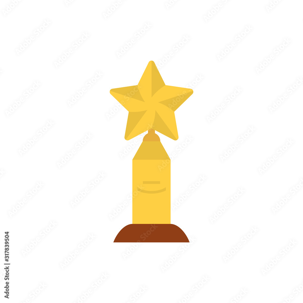 Isolated gold star trophy vector design Isolated gold star trophy vector design