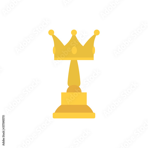 Isolated gold crown trophy vector design