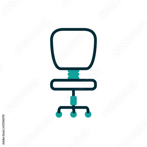 Isolated office chair vector design