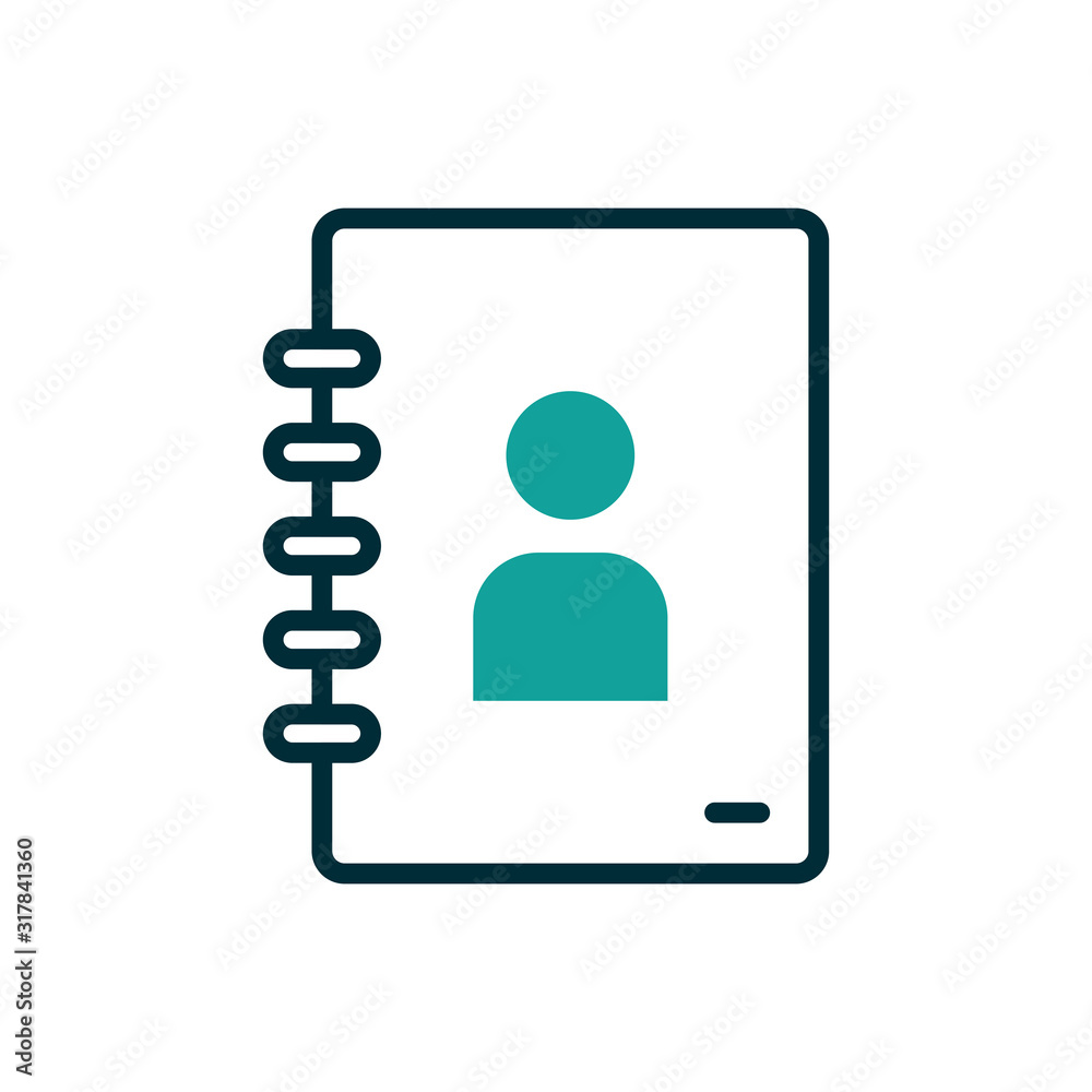 Isolated man avatar profile inside notebook vector design Isolated man avatar profile inside notebook vector design