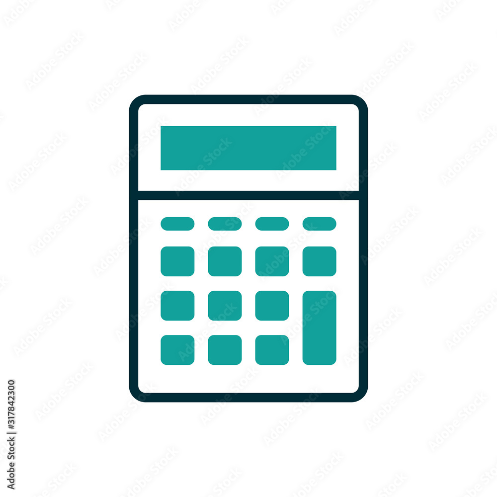 Isolated calculator tool vector design