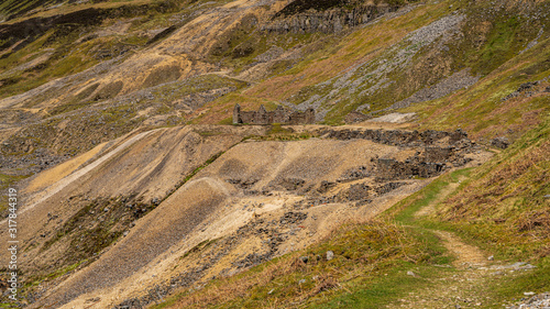 The remains of Bunton Mine near Gunnerside, North Yorkshire, England, UK photo