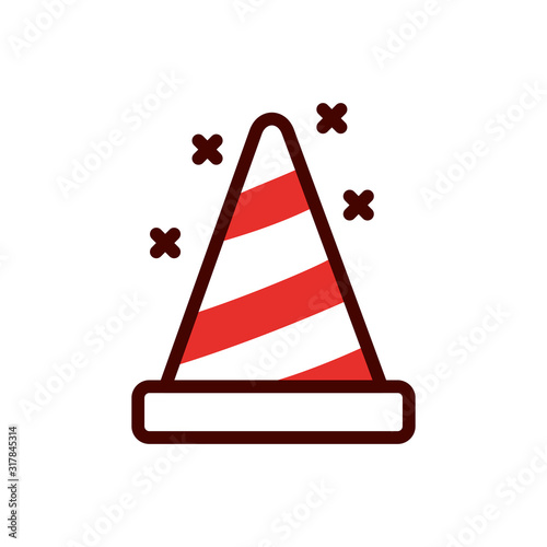 Isolated construction cone vector design