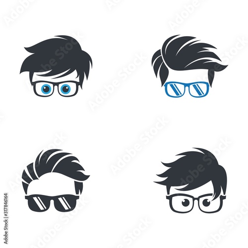 Geek logo template vector icon