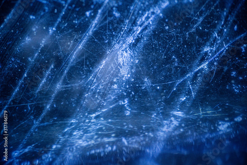 Blue sea glass crack texture