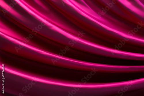 3D Rendering, Abstract red background luxury cloth or liquid wave or wavy folds of grunge silk texture satin velvet material or luxury background or elegant wallpaper design,red background