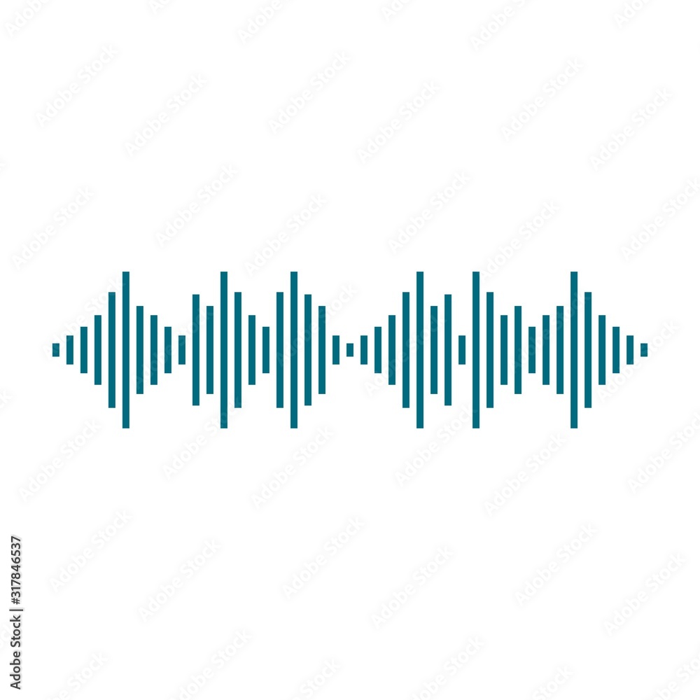 Sound wave logo vector icon