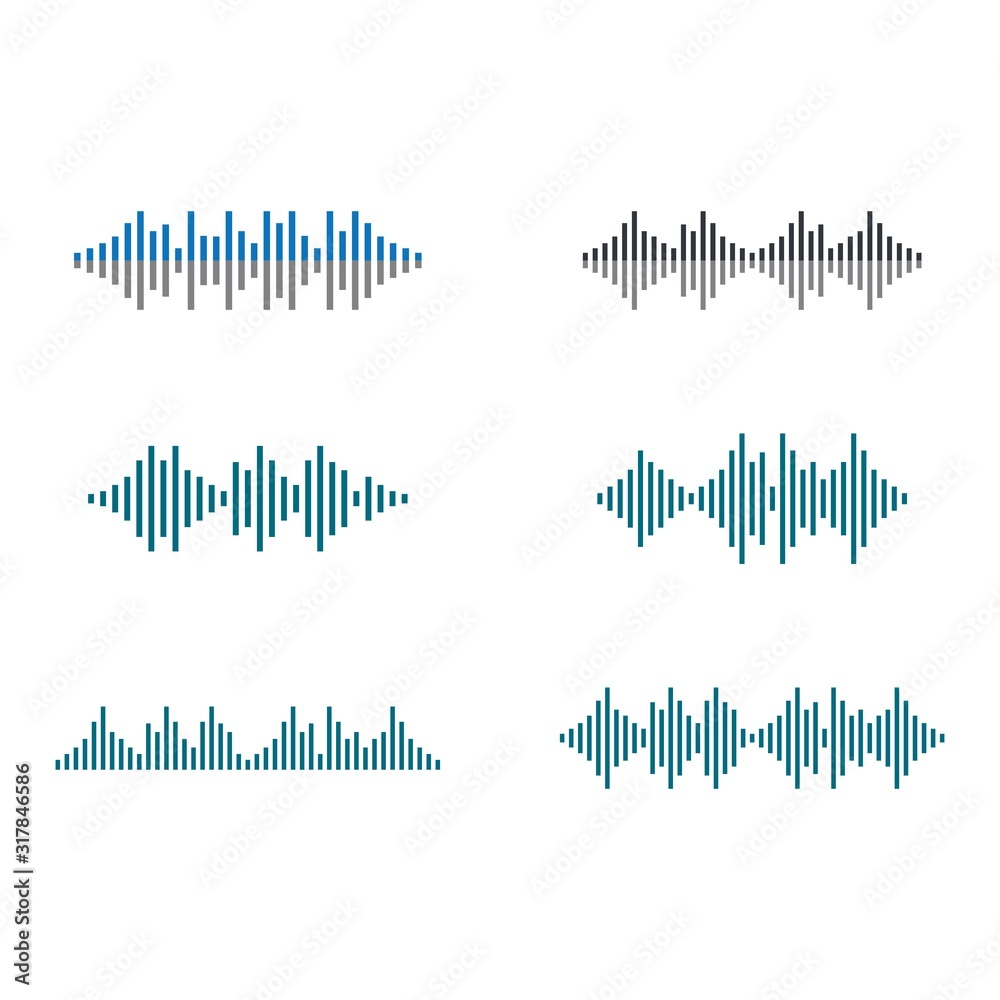 Sound wave logo vector icon Sound wave logo vector icon