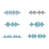 Sound wave logo vector icon