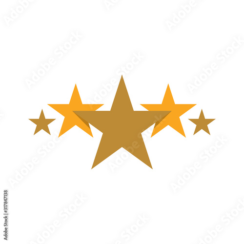 5 five star logo design. premium good rate symbol vector. excellence top rank sign