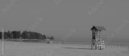 Black and White Photo of Cobourg Beach © Shawn Hamilton CLiX 