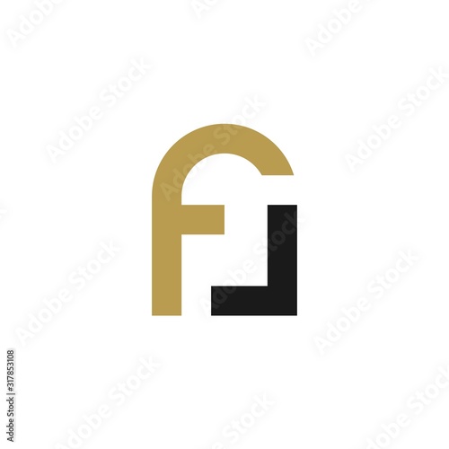 initial letter logo FL rounded lowercase logo