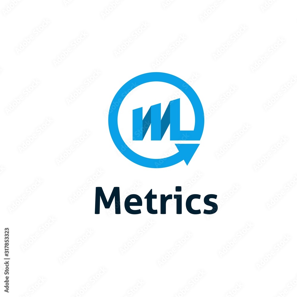 logo metric initial M logo template