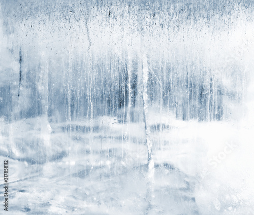 Abstract frozen water.Ice texture winter background © Ольга Васильева
