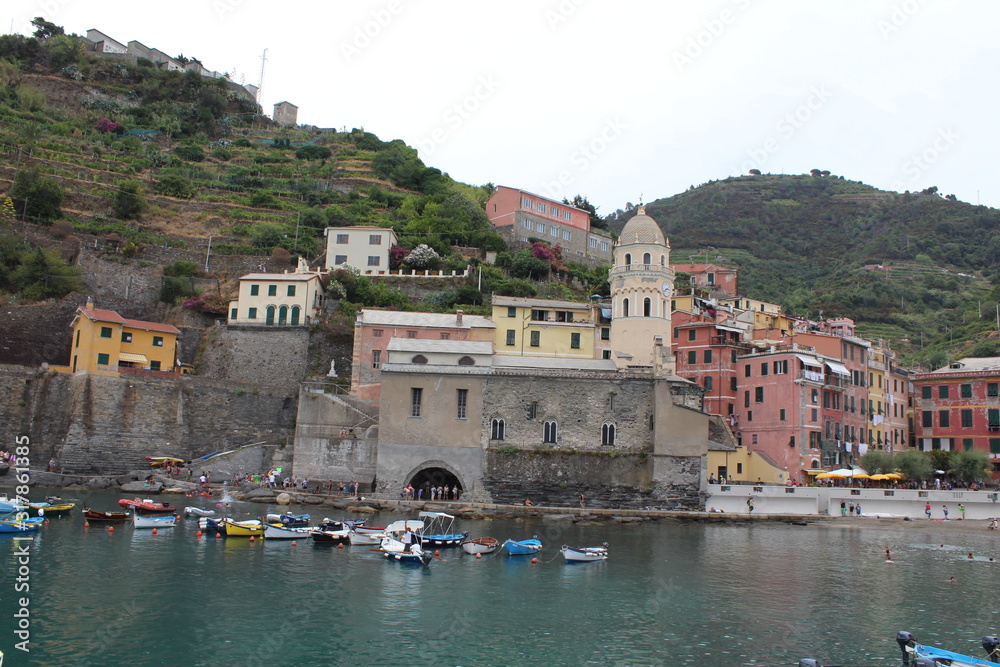 view of old town of cinque terre italy