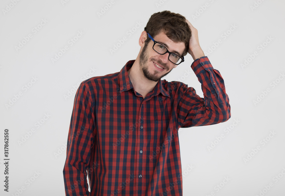 Young caucasian man smiling Young caucasian man smiling