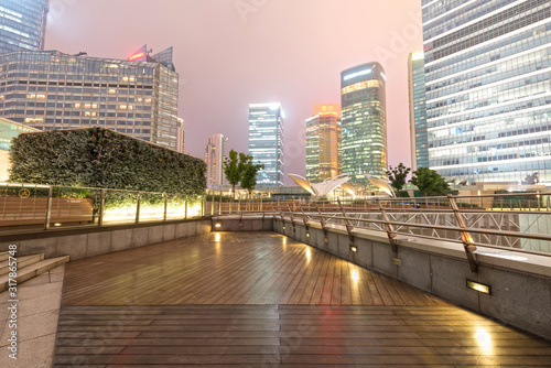 the night view of the lujiazui financial centre