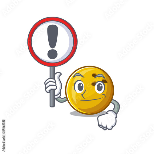 cool and funny bowling ball raised up a Sign