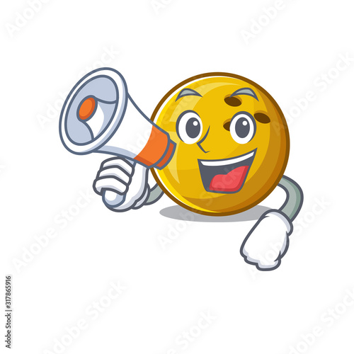 An icon of bowling ball having a megaphone