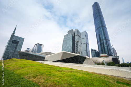 China Guangzhou City Plaza, built-up city center