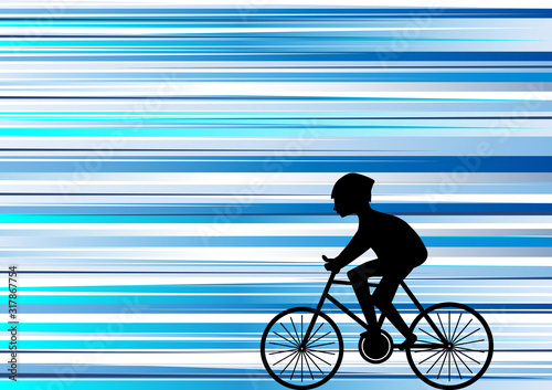 自転車　スピード背景