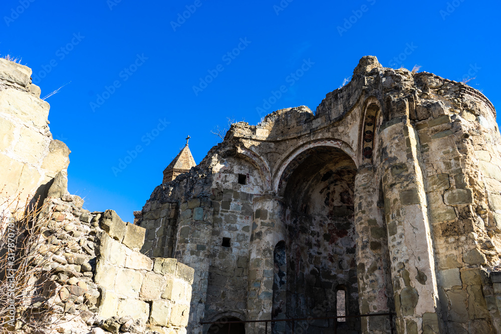 Famous Ninotsminda castle cathedral