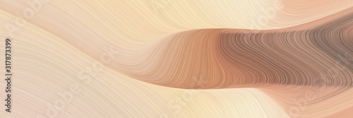 moving horizontal header with wheat, pastel brown and rosy brown colors. dynamic curved lines with fluid flowing waves and curves